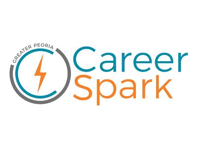 Greater Peoria CareerSpark Logo with lightning bolt