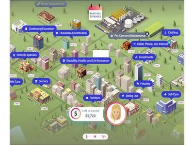 image of simulated city used in JA Finance Park Virtual program